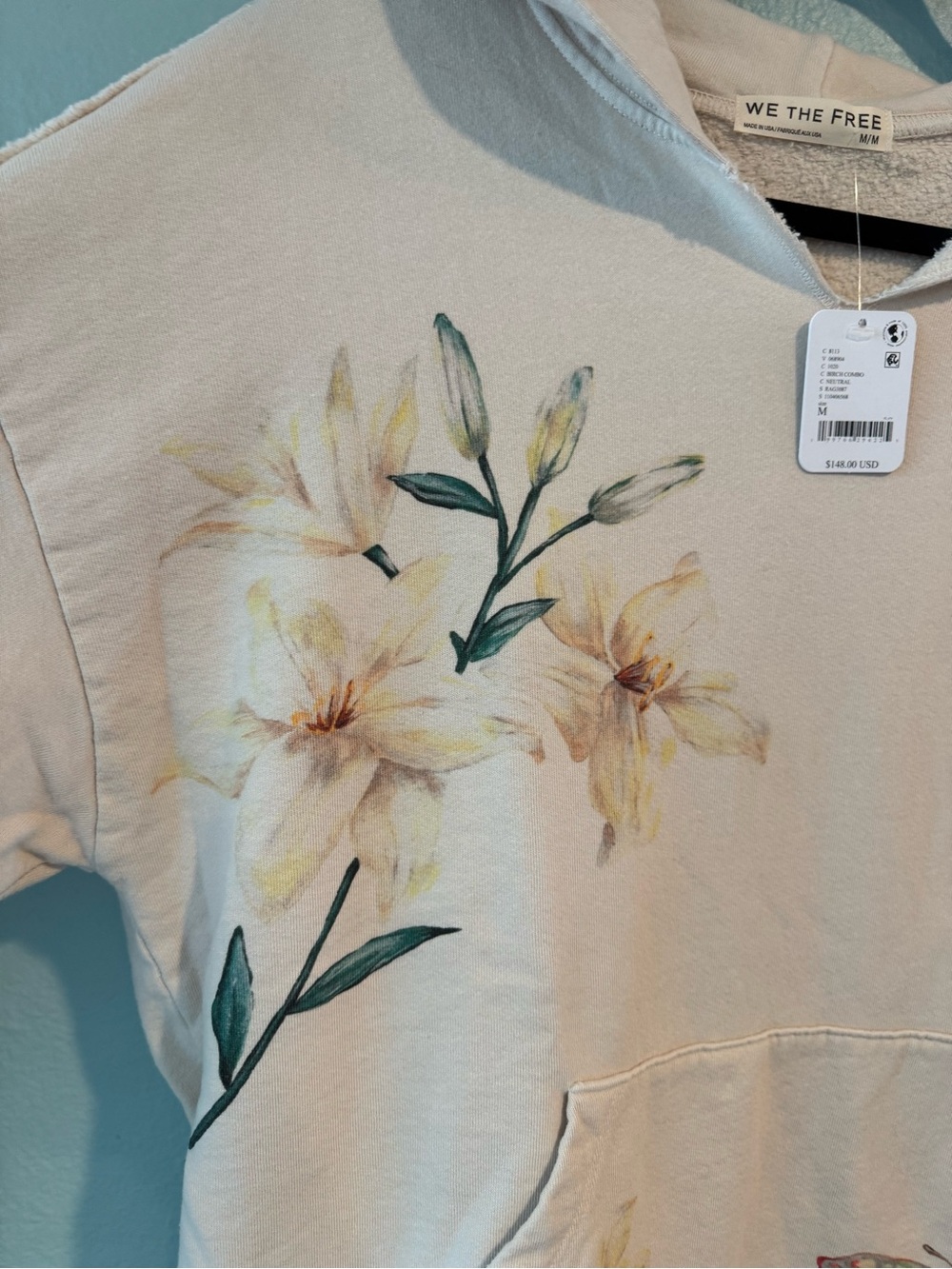 NWT Free People We The Free X Juliet Johnstone Hoodie Size-Medium - Picture 14 of 16